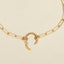 Push Front Clasp Paperclip Chain Bracelet - Gold