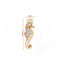 CZ Seahorse Charm - Gold