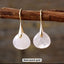 Faceted Gemstone Teardrop Earrings - Gold