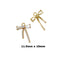 Ribbon Two Bow Charms Necklace - Gold