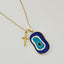 Personalized Enamel Evil Eye Necklace - Gold