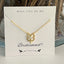 Bridesmaid CZ Small Clover Necklace - Gold