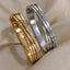 CZ Cross Twisted Stainless Steel Bangle Bracelet - Gold and Silver.