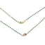 Sterling Silver Gold Plated CZ Hamsa Beaded Necklace
