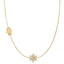 CZ David Star/Hamsa Charms Necklace - Gold