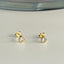 Bridesmaid Mini Bezel CZ Stud Earrings - Gold