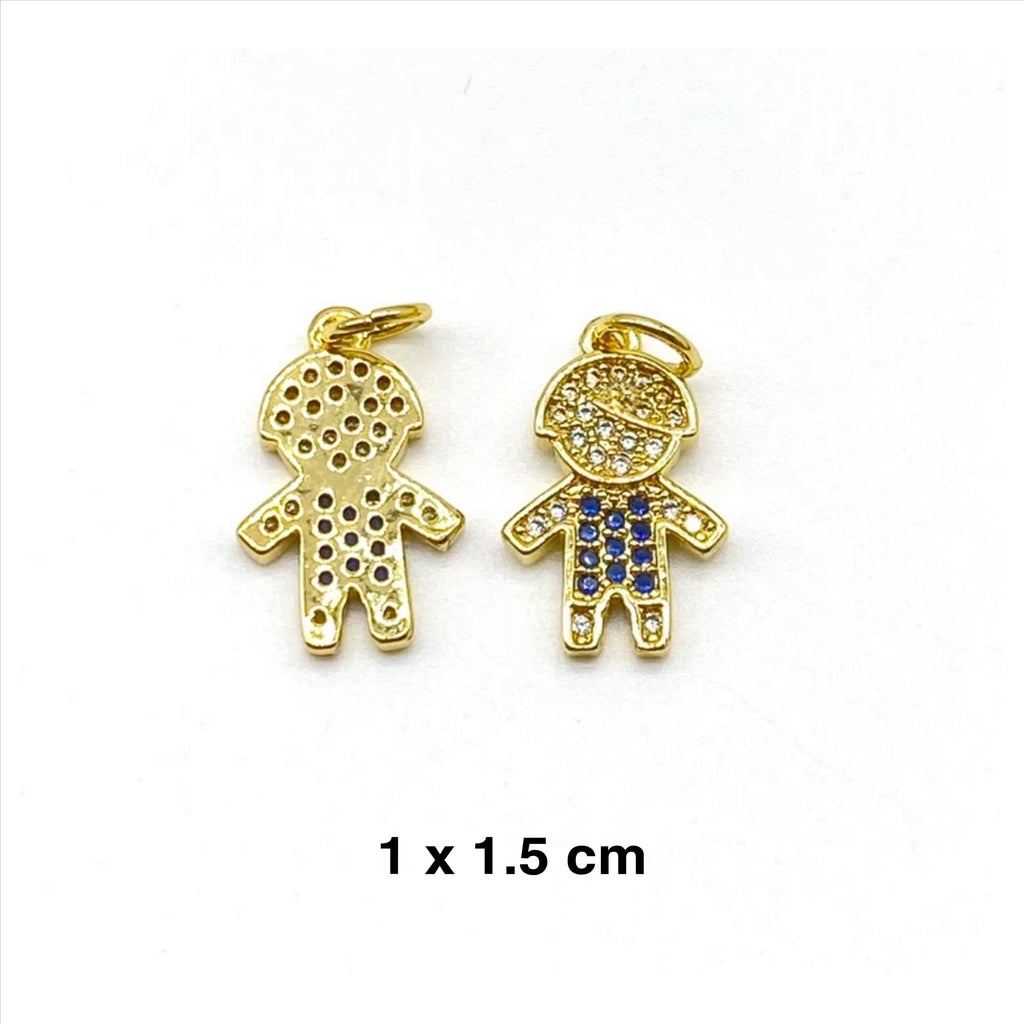 6.7 CM CZ Evil Eye Blue Pin For Babies - Gold