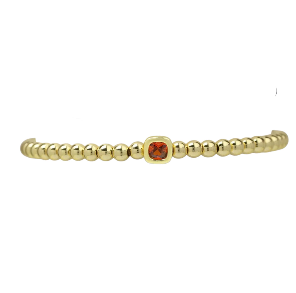 18K Gold Plated Birthstone Bracelet