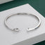 Kids Size Multicolor CZ Bangle Bracelet - Gold and Silver