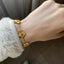 18k Gold Plated Both Sides  Flower Bracelet