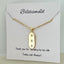 Bridesmaid CZ Tag Necklace - Gold