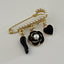 4 CM Pearl Pin For Ladies With Flower - Gold