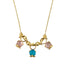 CZ Boy & Girl Pendant Necklace - Gold