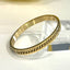 Men & Women 18K Gold Plated Inlaid Chain Bangle Bracelet.