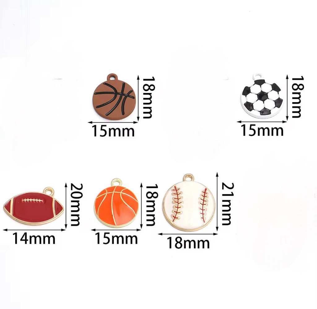 4 CM Enamel White Pin for Kids with Soccer Ball Charm - Gold