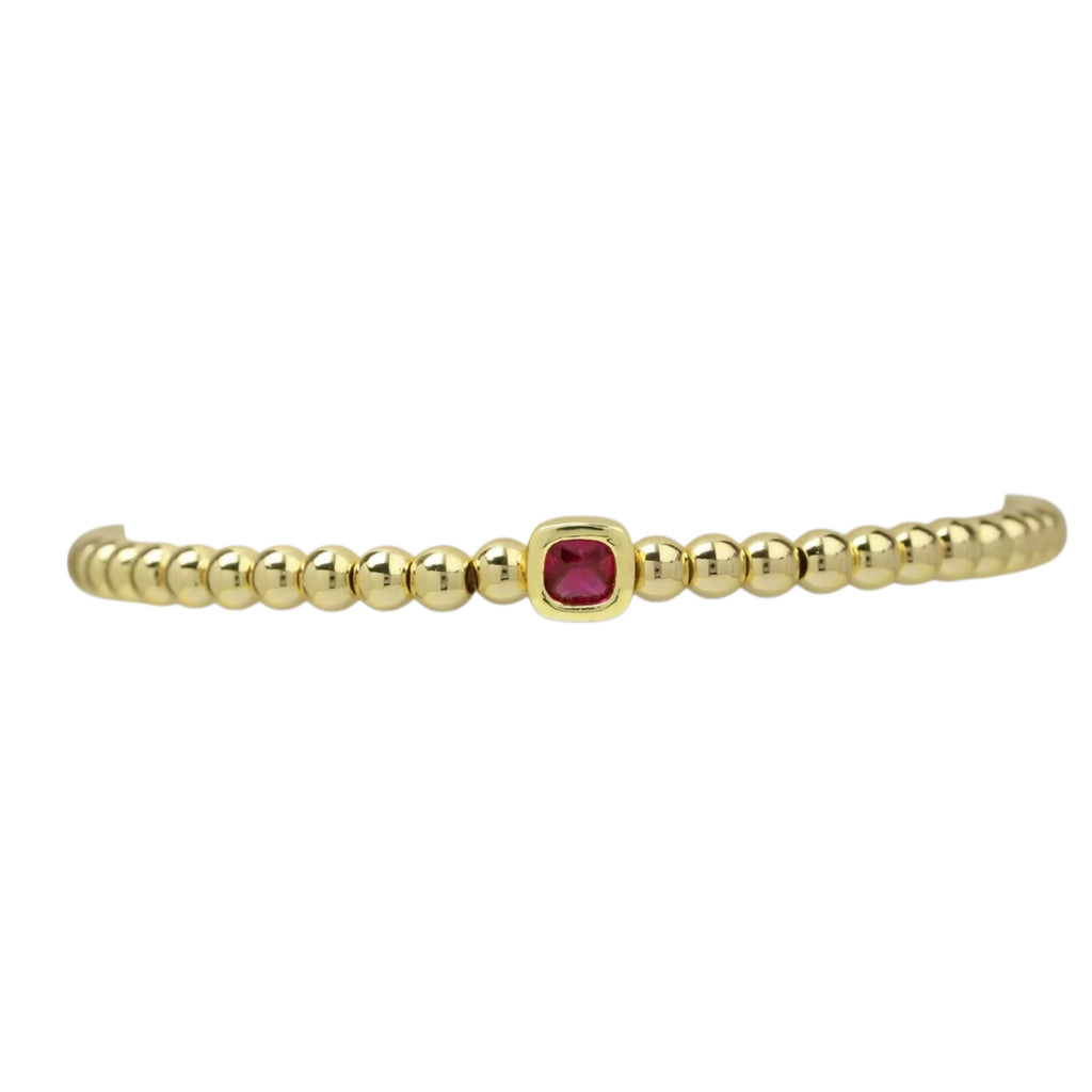 18K Gold Plated Birthstone Bracelet