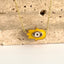 Enamel Mini Hamsa Pendant Necklace - Gold