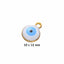 Enamel Evil Eye Charm - Gold