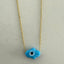 Ceramic Hamsa Necklace - Gold