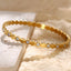 18K Gold Plated Bee Love Bangle Bracelet