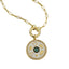 Lucky Pendant Paperclip Chain Necklace - Gold