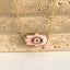 Enamel Mini Hamsa Pendant Necklace - Gold