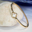 Mother Of Pearl Clover Bangle - Gold or Rhodium Plated