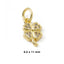 CZ Clover Charm - Gold