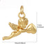 2.9 CM Evil Eye Baby Pin With Cherub Baby Angel Charm - Gold