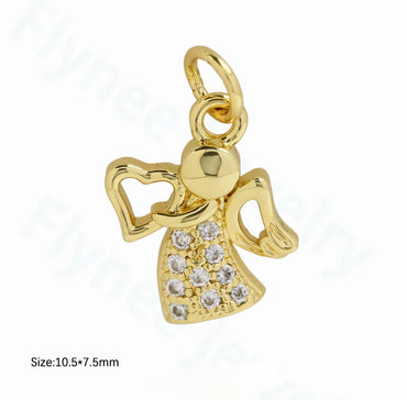 CZ Angel Charm - Gold
