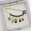 6.7 CM CZ Evil Eye Blue Pin For Babies - Gold