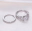 Wedding CZ Ring Set - Silver