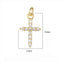 4 CM Plain Pin With CZ Charms - Gold