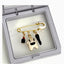 4 CM Enamel Baby Pin With Genuine Azabache Charm - Gold