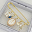 8 CM Pin With Something Blue For Ladies or a Bride  - Gold