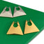 Chunky Triangle Huggie Earrings - Gold and Silver.