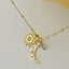 Moon & Sun Charms Necklace - Gold