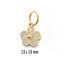 CZ Flower Charm - Gold