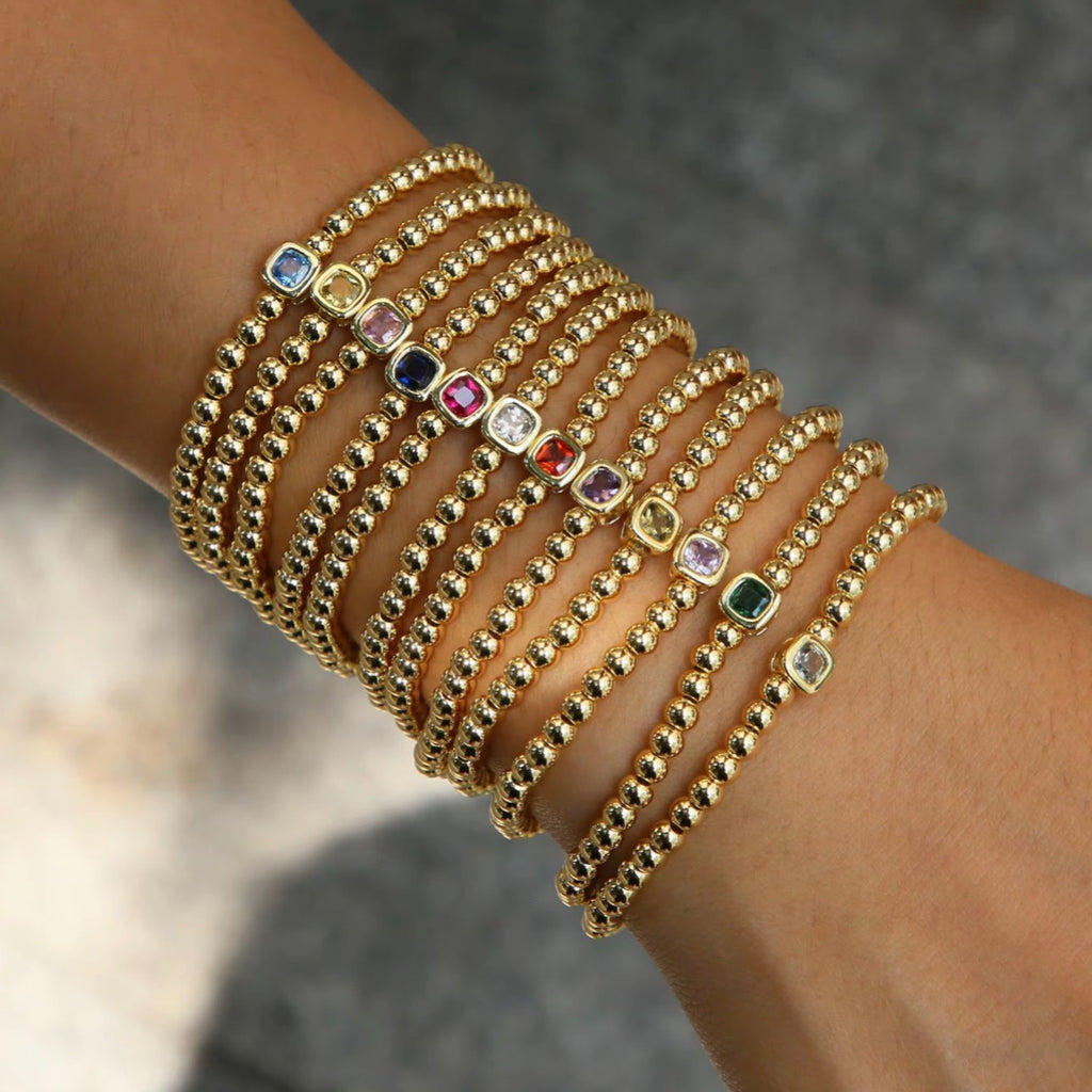 18K Gold Plated Birthstone Bracelet