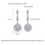 CZ Round Drop Stud Earrings - Silver