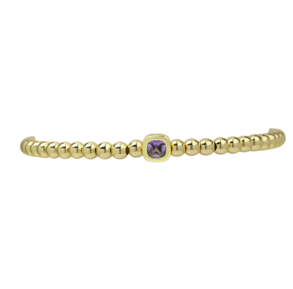 18K Gold Plated Birthstone Bracelet