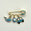 Enamel Blue Baby Pin With Evil Eye Protection