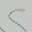 Sterling Silver Gold Plated CZ Hamsa Beaded Necklace