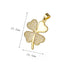 CZ Clover Charm - Gold