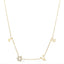 LOVE Necklace with CZ David Star - Gold