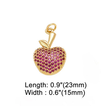 CZ Cherry Charm - Gold