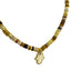Beaded Gemstone Choker Hamsa Necklace - 14K Gold Plated