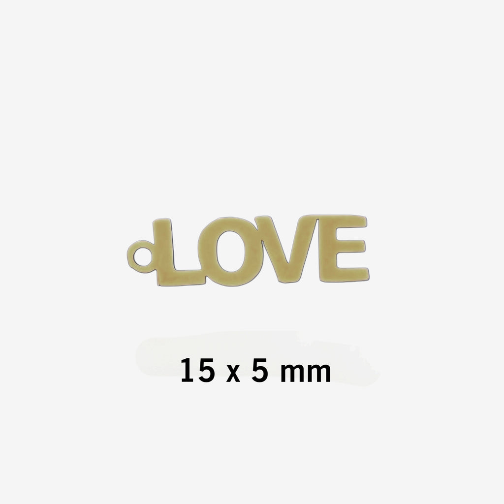 Stainless Steel LOVE Charm - Gold