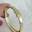 CZ Bangle Bracelet - 14K Gold Plated