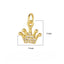 CZ Crown Charm - Gold